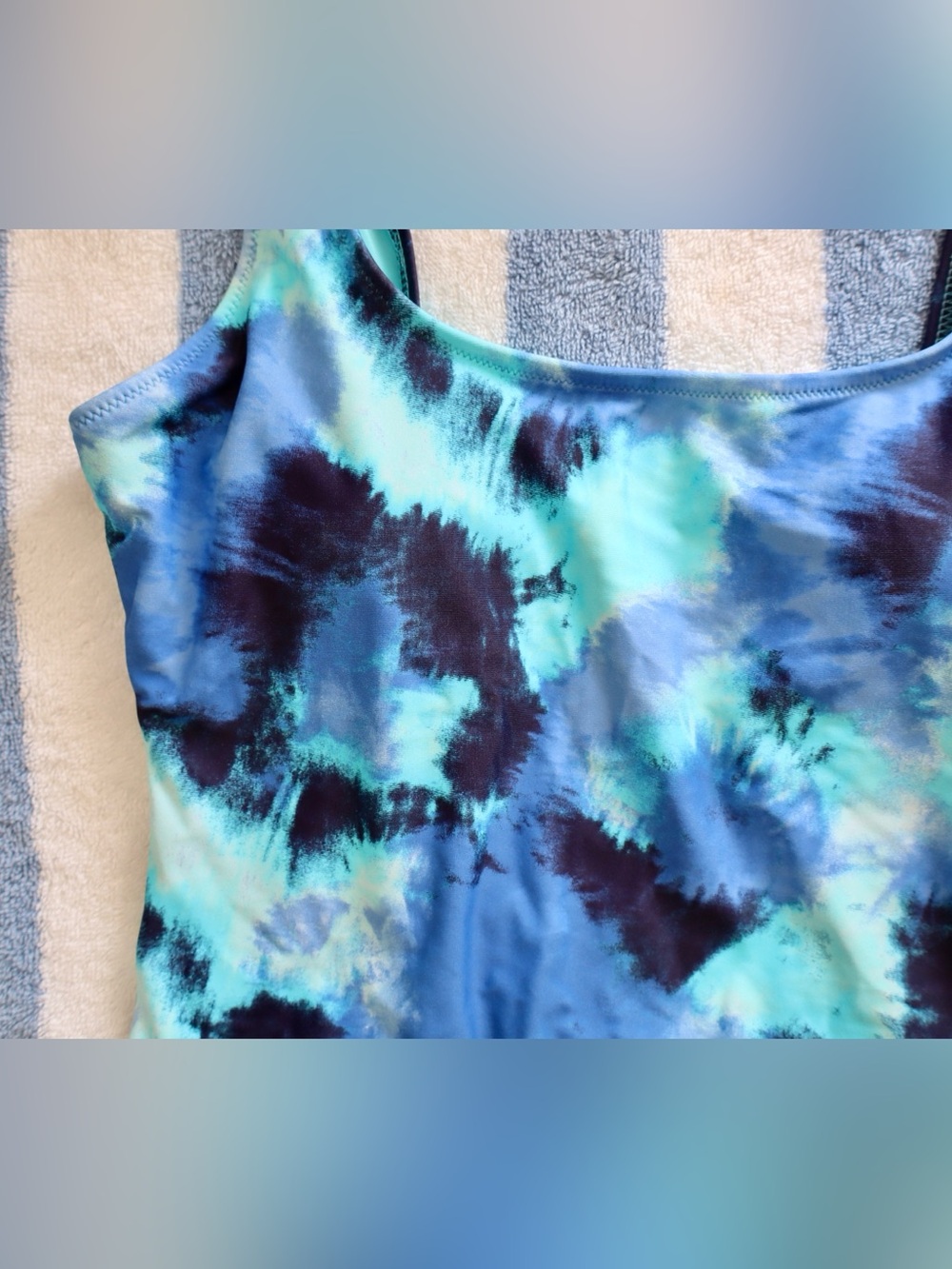 aerie Blue Tie-Dye One-Piece Swimsuit - Picture 3 of 3